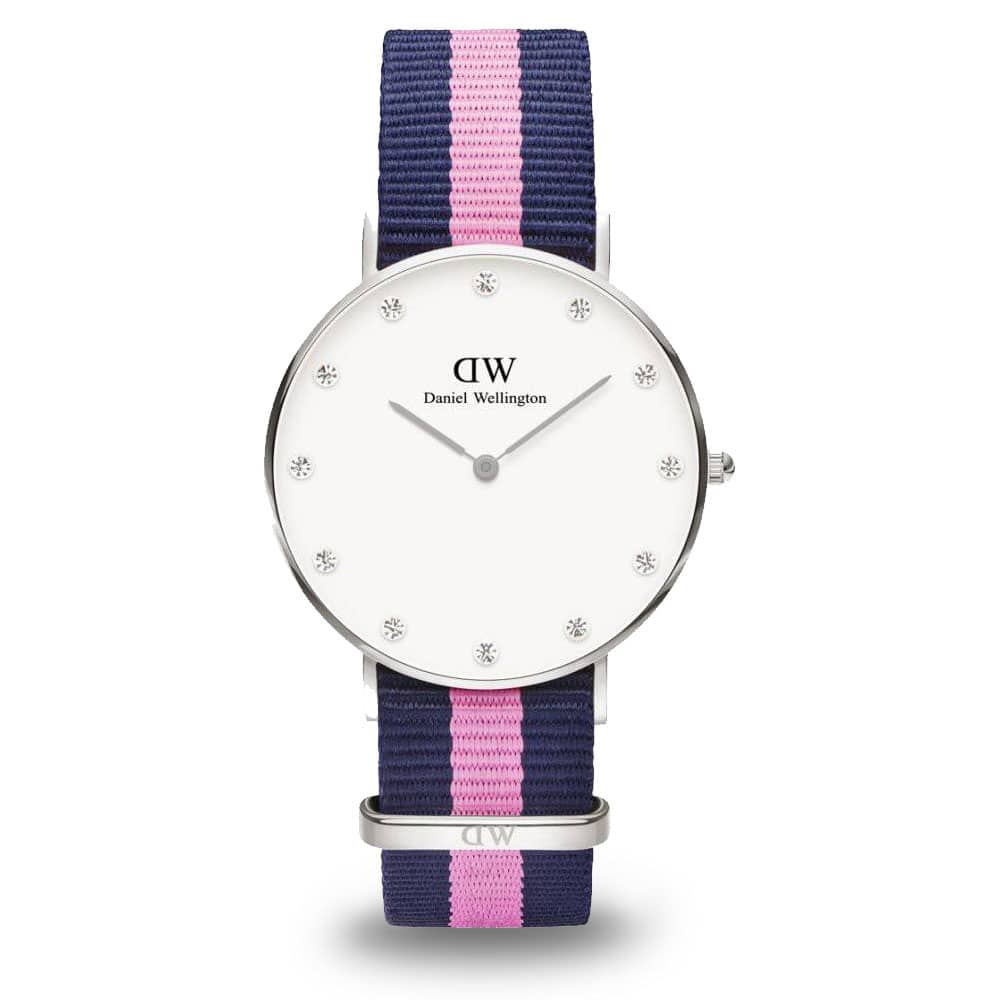 Daniel Wellington Winchester s farebným remienkom a bielym ciferníkom