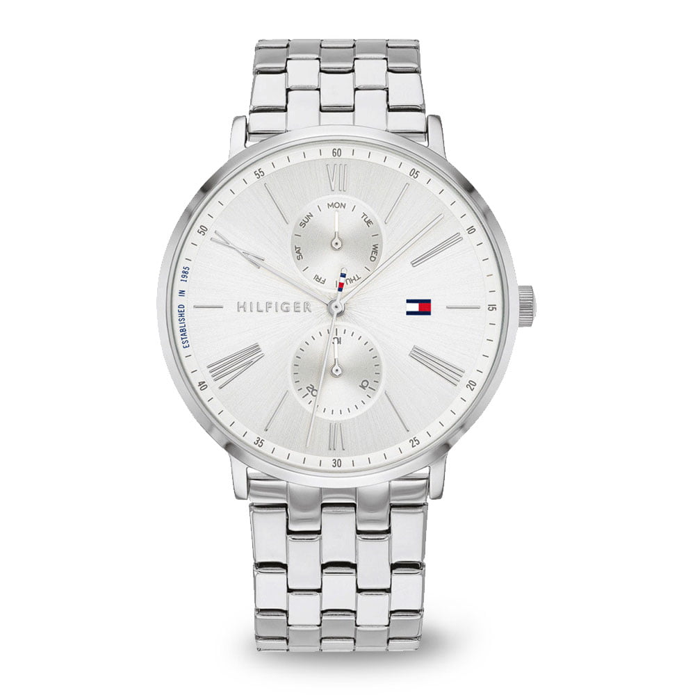 Strieborné módne hodinky Tommy Hilfiger