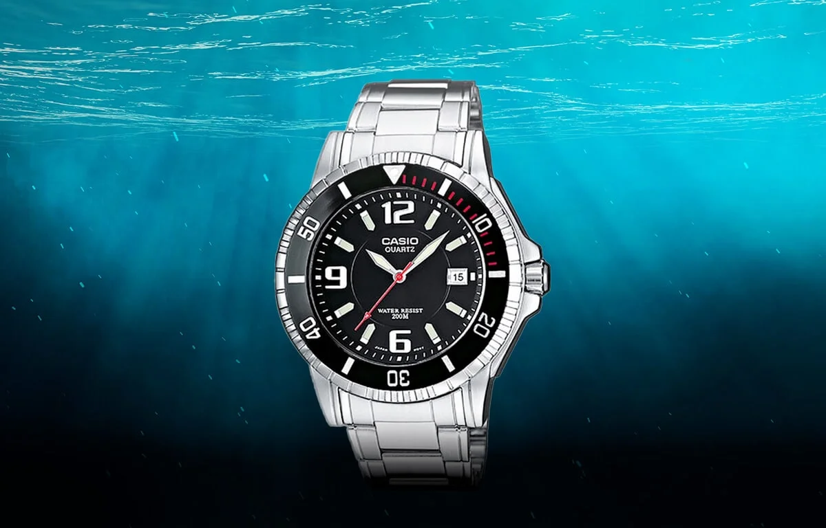 Modelul lowcost al ceasurilor de scufundare de la Casio (MTD-1053D-1AVES)