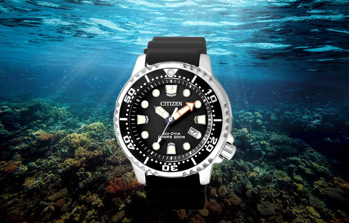 Ceasuri de scufundare cu stil Citizen BN0150-10E cu o curea din silicon