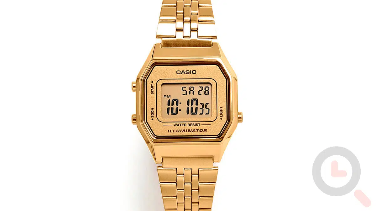 Ceas digital auriu Casio Vintage